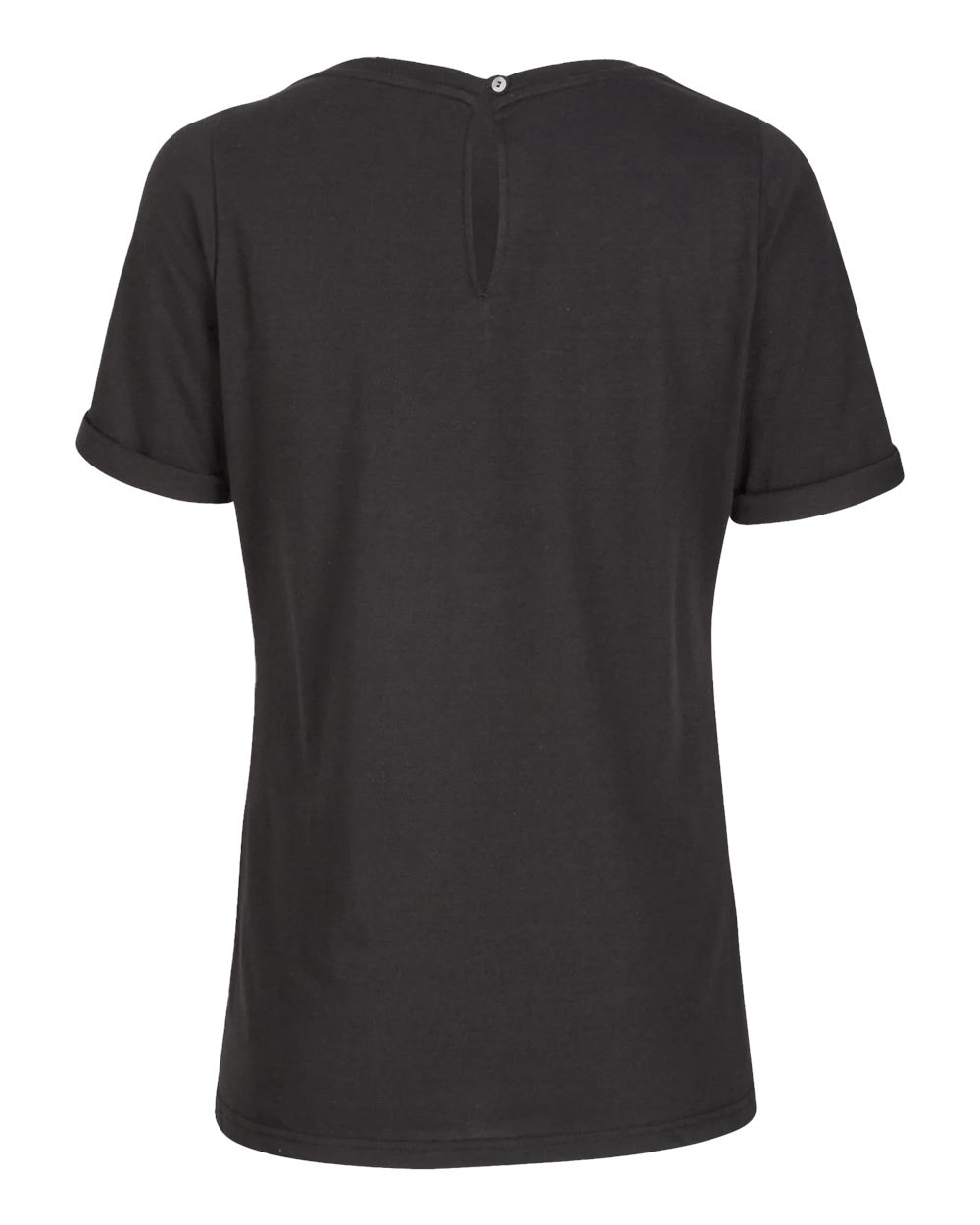 Front View of Black Women's Carefree T-shirt - BW2404