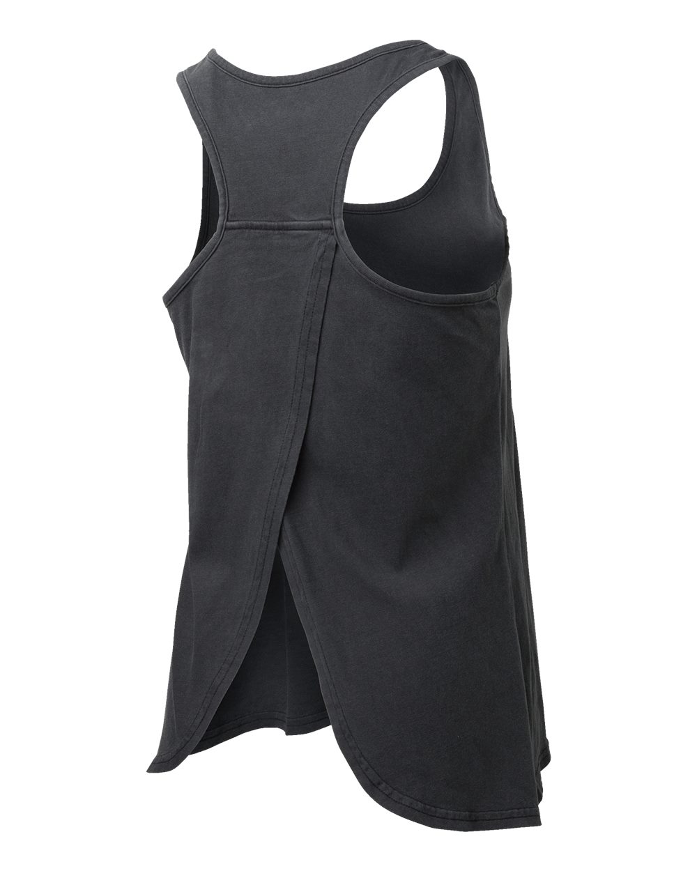Front View of Black Women's Charm Tank Top - BW2503