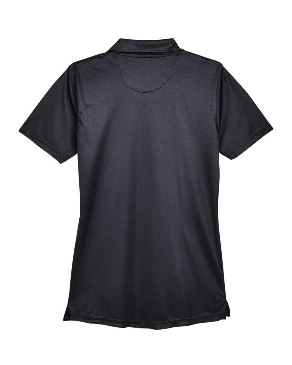 Front View of Black Women's Cool & Dry Sport Performance Interlock Polo - 8425L
