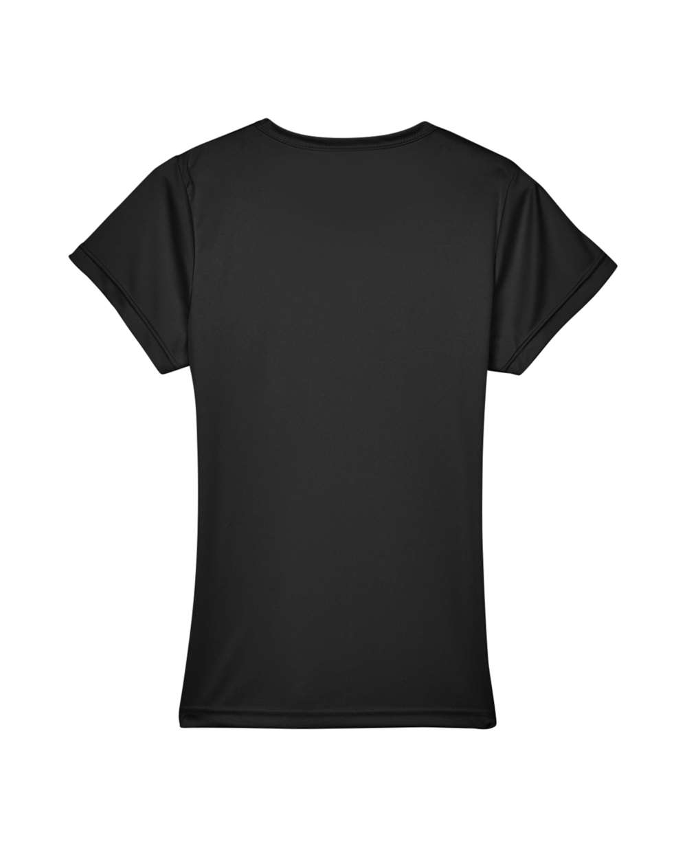 Front View of Black Women's Cool & Dry Sport Performance Interlock T-shirt - 8420L