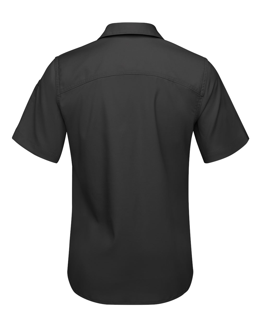 Front View of Black Women's Cooling Work Shirt - TSW1