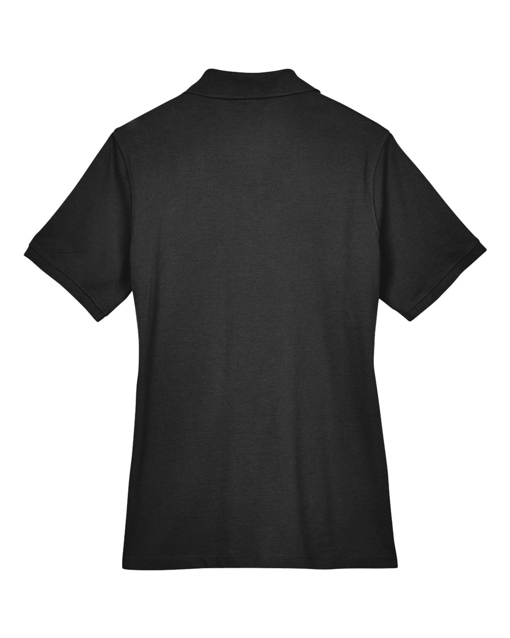 Front View of Black Women's Easy Blend Polo - M265W