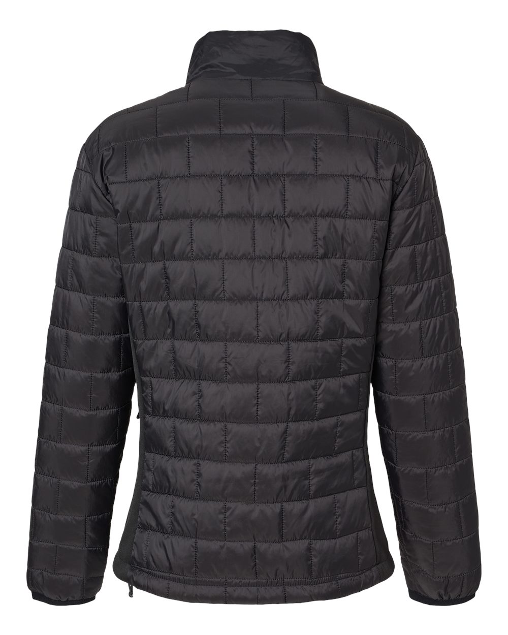Front View of Black Women's Element Puffer Jacket - 5713