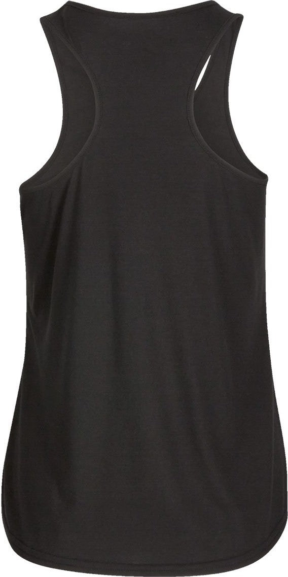 Front View of Black Women's Essential Racerback Tank Top - BW2502