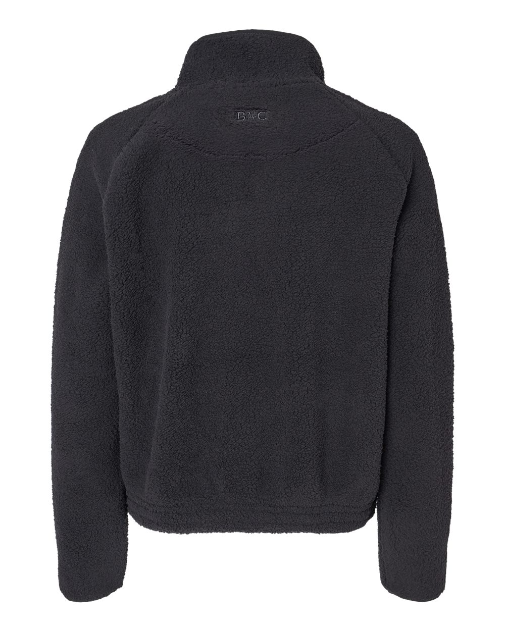 Front View of Black Women's Everest Half-Zip Pullover - BW8501