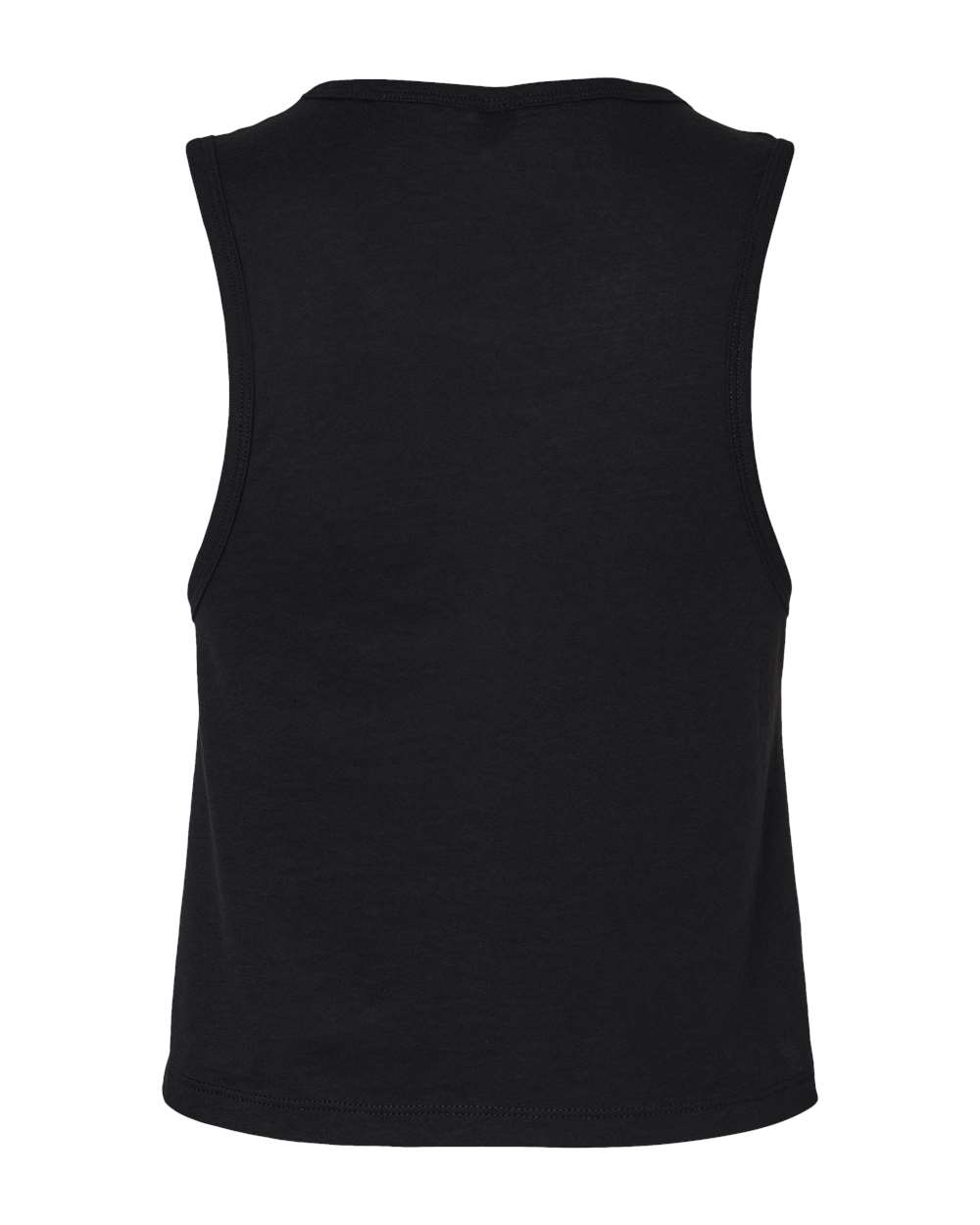 Front View of Black Women's Festival Crop Tank - 5083