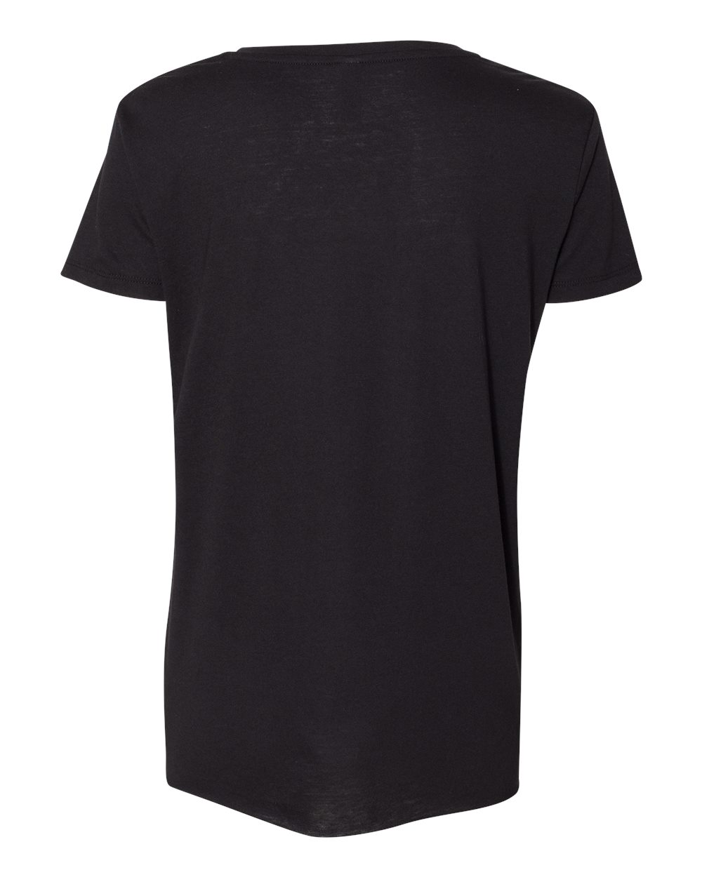 Rear View of Black Women&#39;s Festival Scoop Neck T-Shirt - 5030