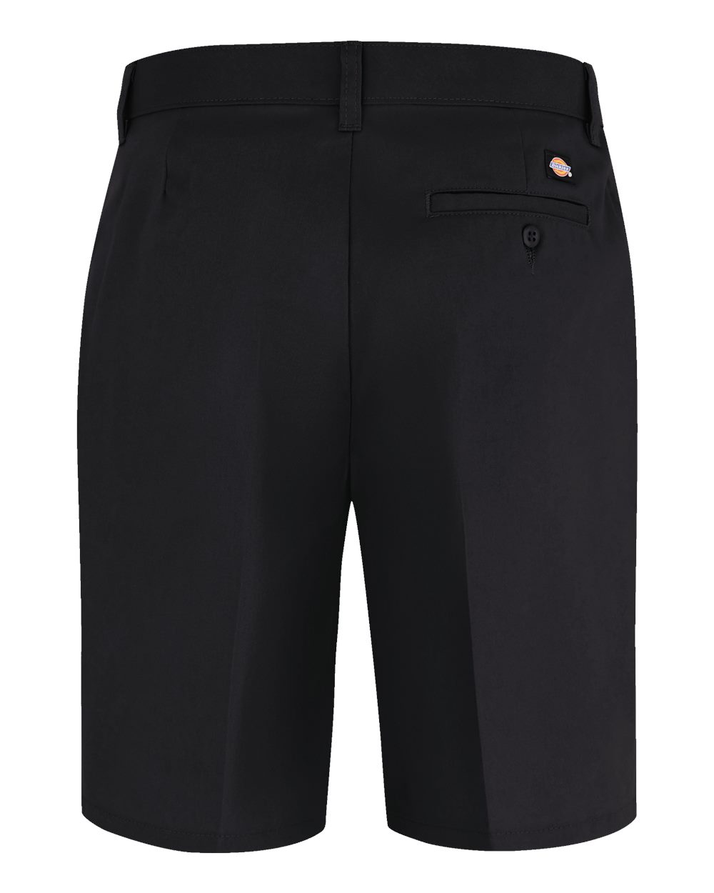 Front View of Black Women's Flat Front Shorts - FR22