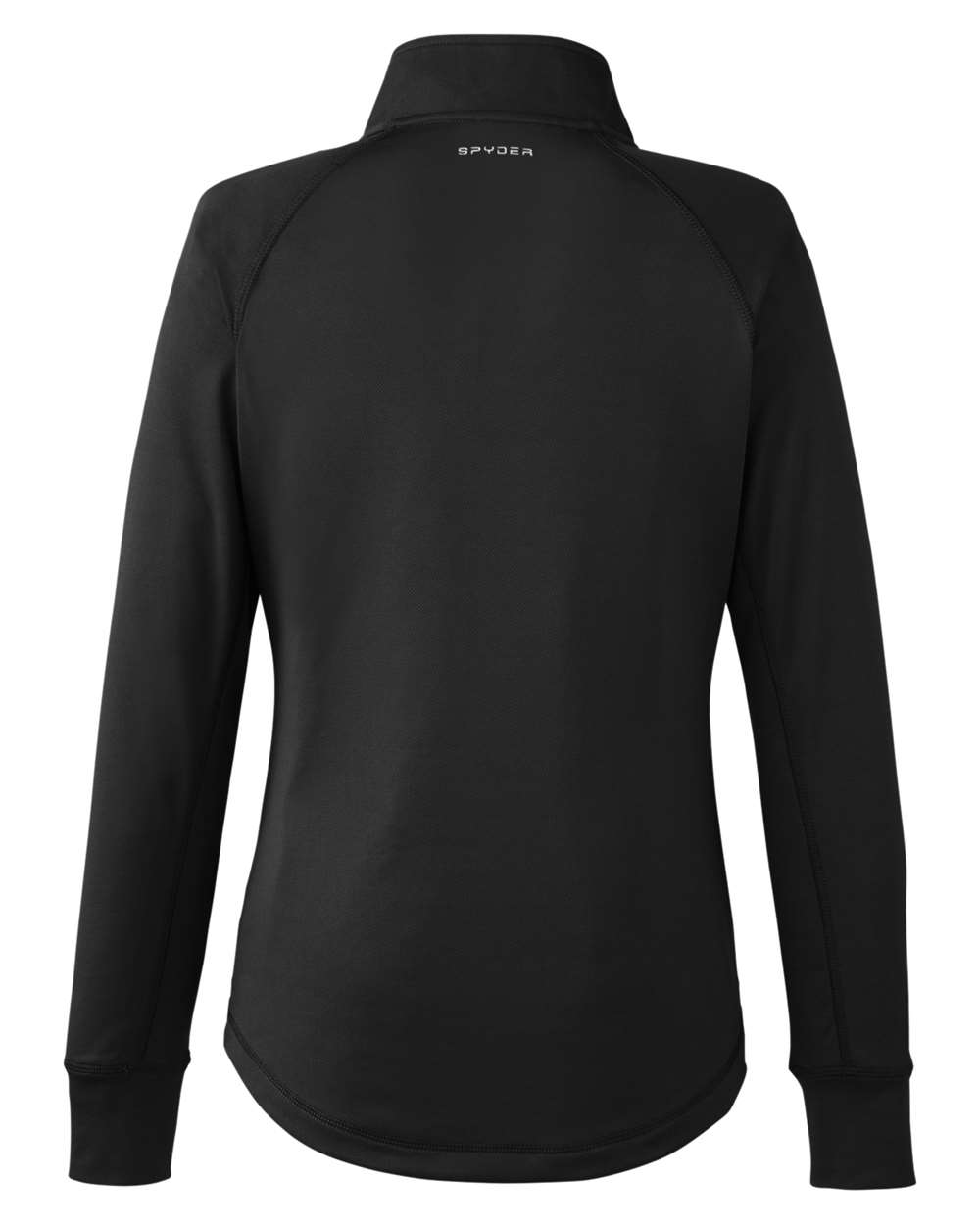 Rear View of Black Women's Freestyle Half-Zip Pullover - S16798
