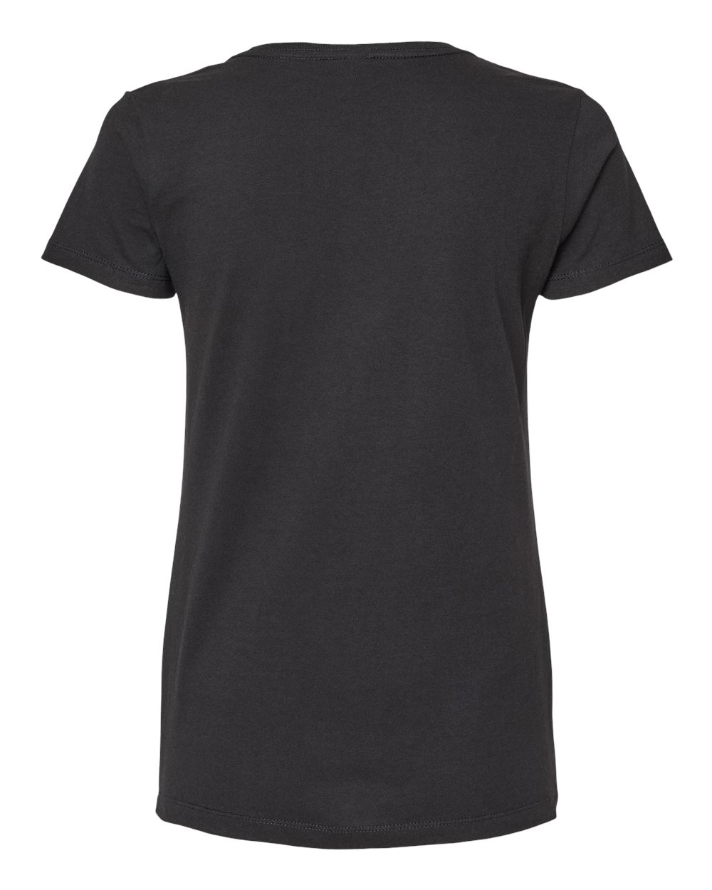 Front View of Black Women's Gold Soft Touch T-Shirt - 4810
