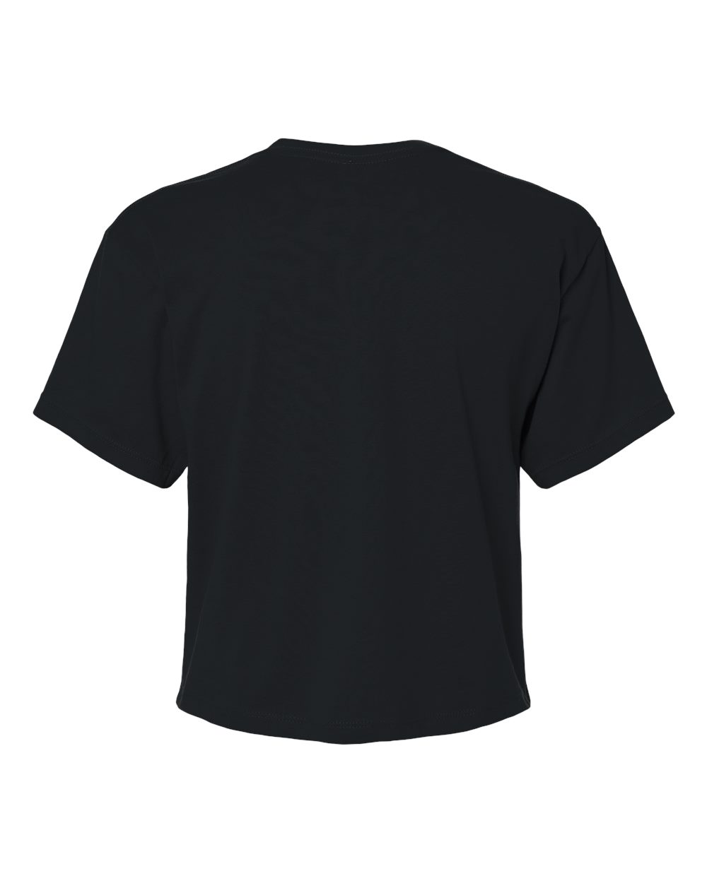 Front View of Black Women's Ideal Crop Top - 1580