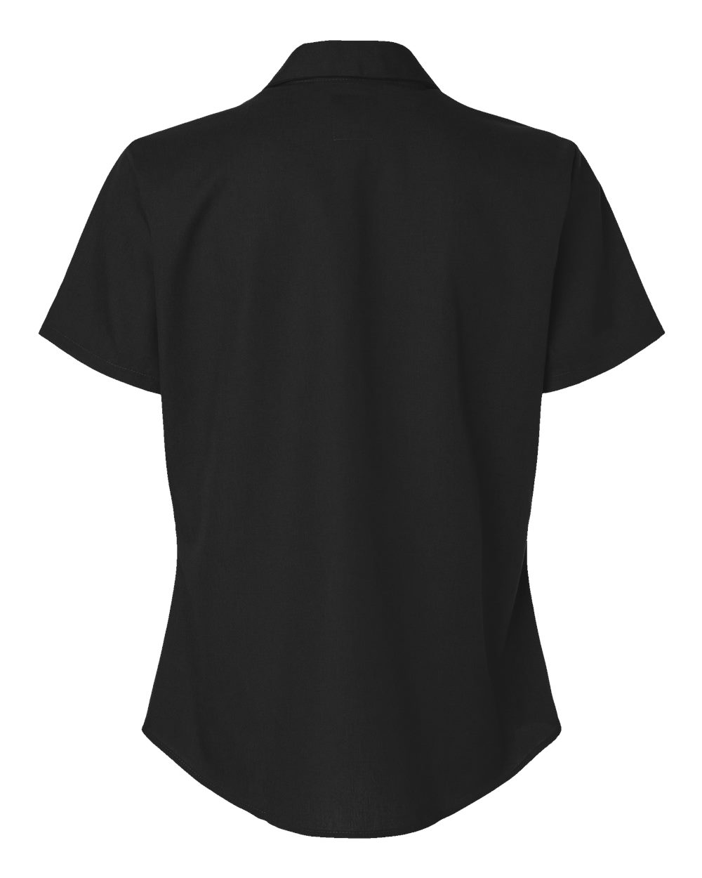 Rear View of Black Women's Industrial Short Sleeve Work Shirt - 5350
