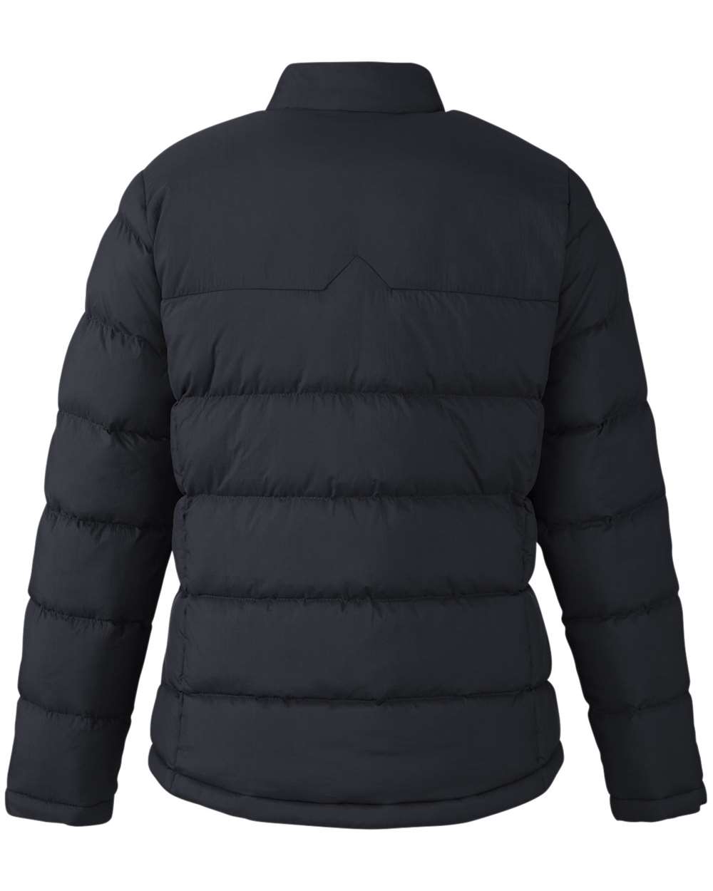 Front View of Black Women's Inspire Puffer Jacket - CE720W