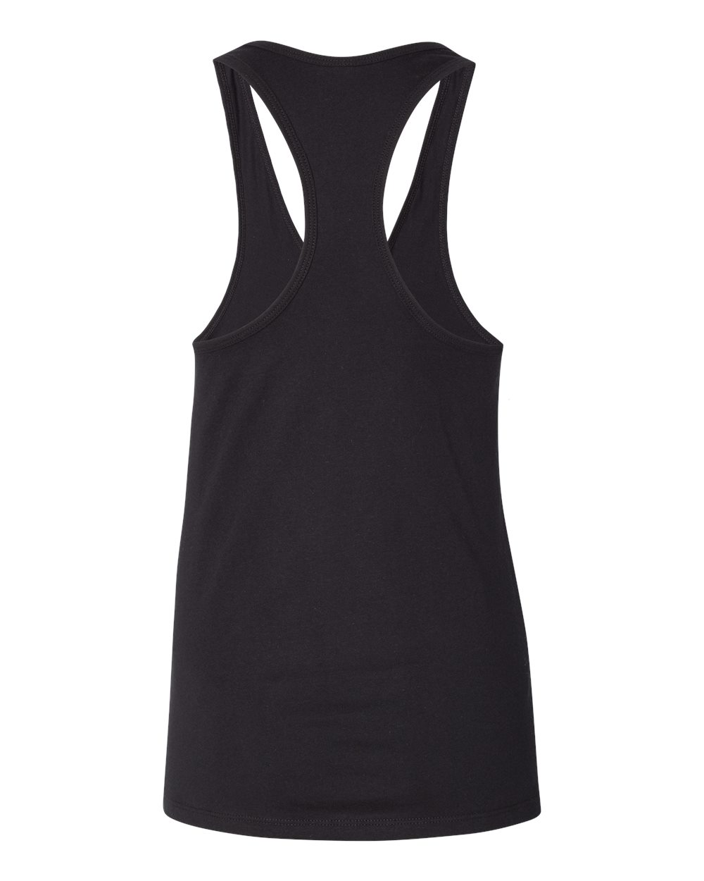 Rear View of Black Women&#39;s Jersey Racerback Tank - 6008