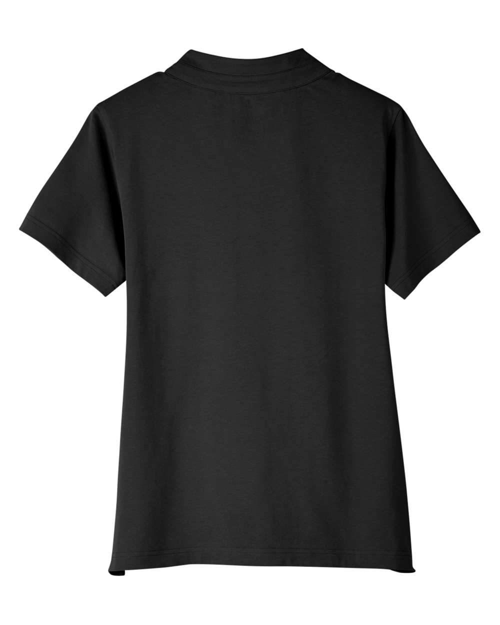 Front View of Black Women's Lakeshore Stretch Cotton Performance Polo - UC105W