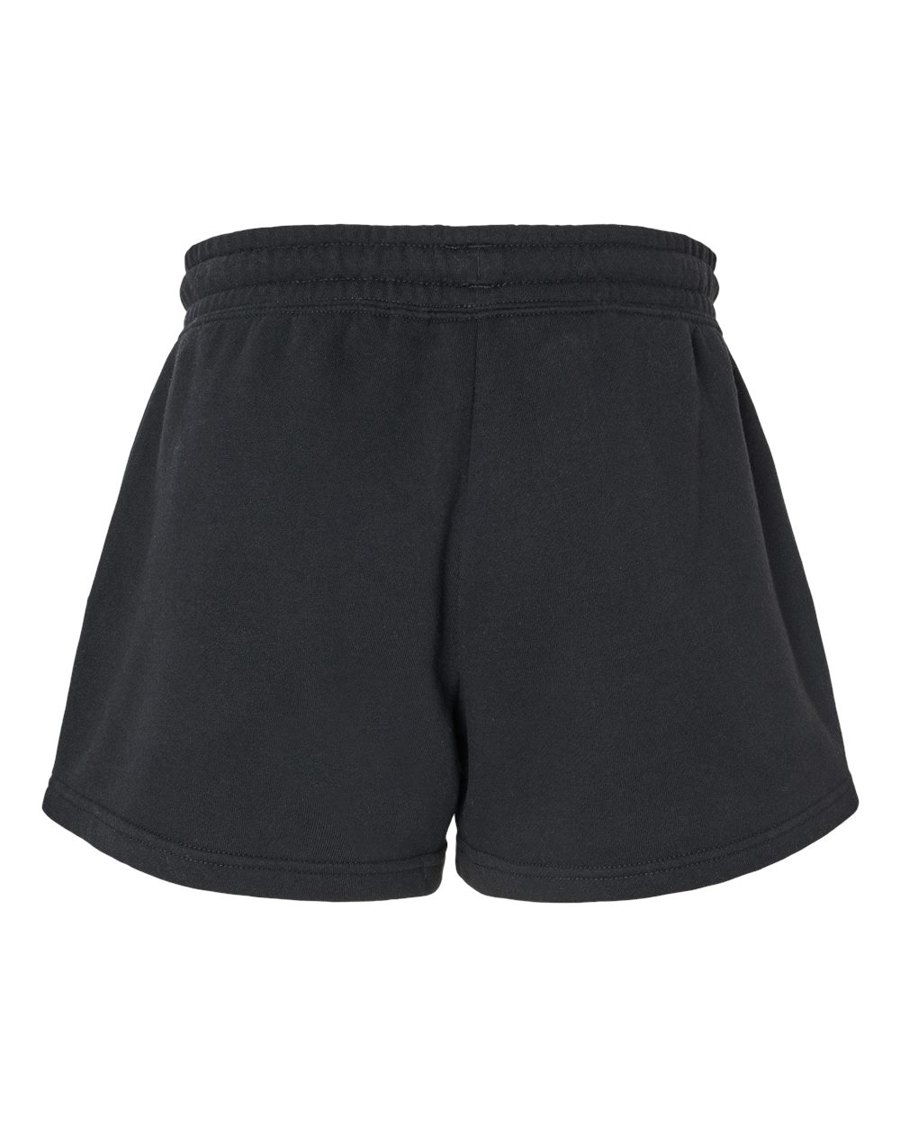 Front View of Black Women’s Lightweight California Wave Wash Fleece Shorts - PRM20SRT
