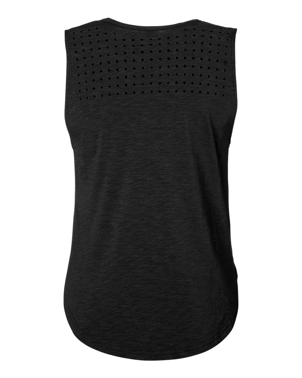 Rear View of Black Women's Lumasof Mood Tank - PDP6254