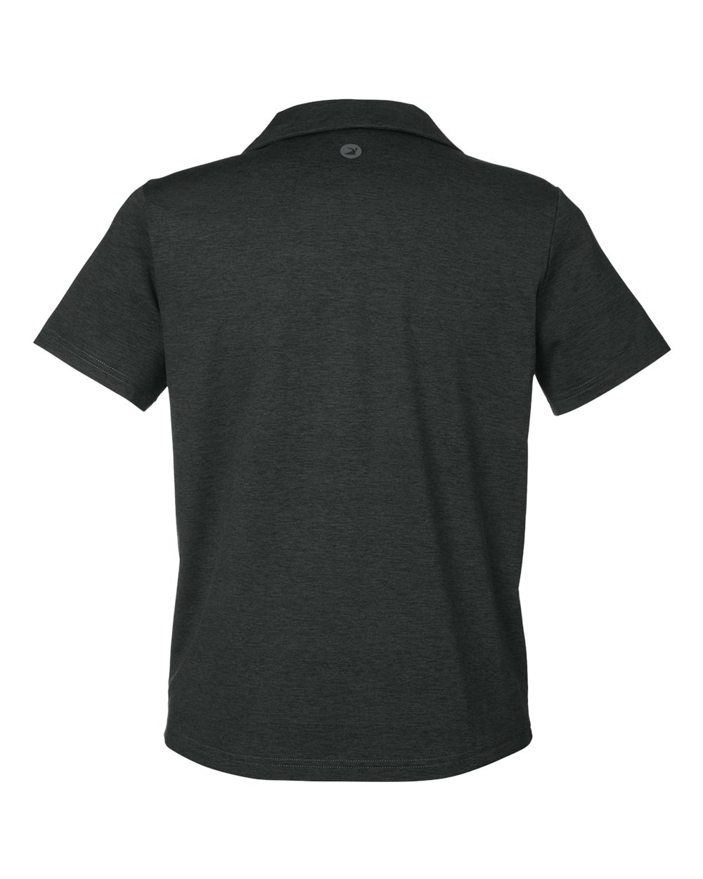 Rear View of Black Women's Marbled Fairway Polo - PDP7058
