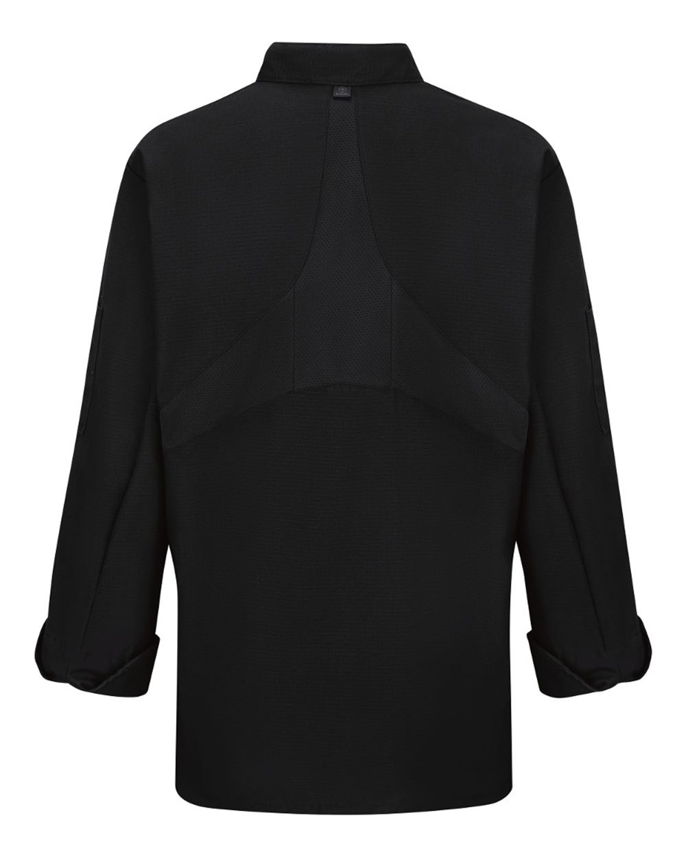 Front View of Black Women's Mimix™ Chef Coat with OilBlok - 041X