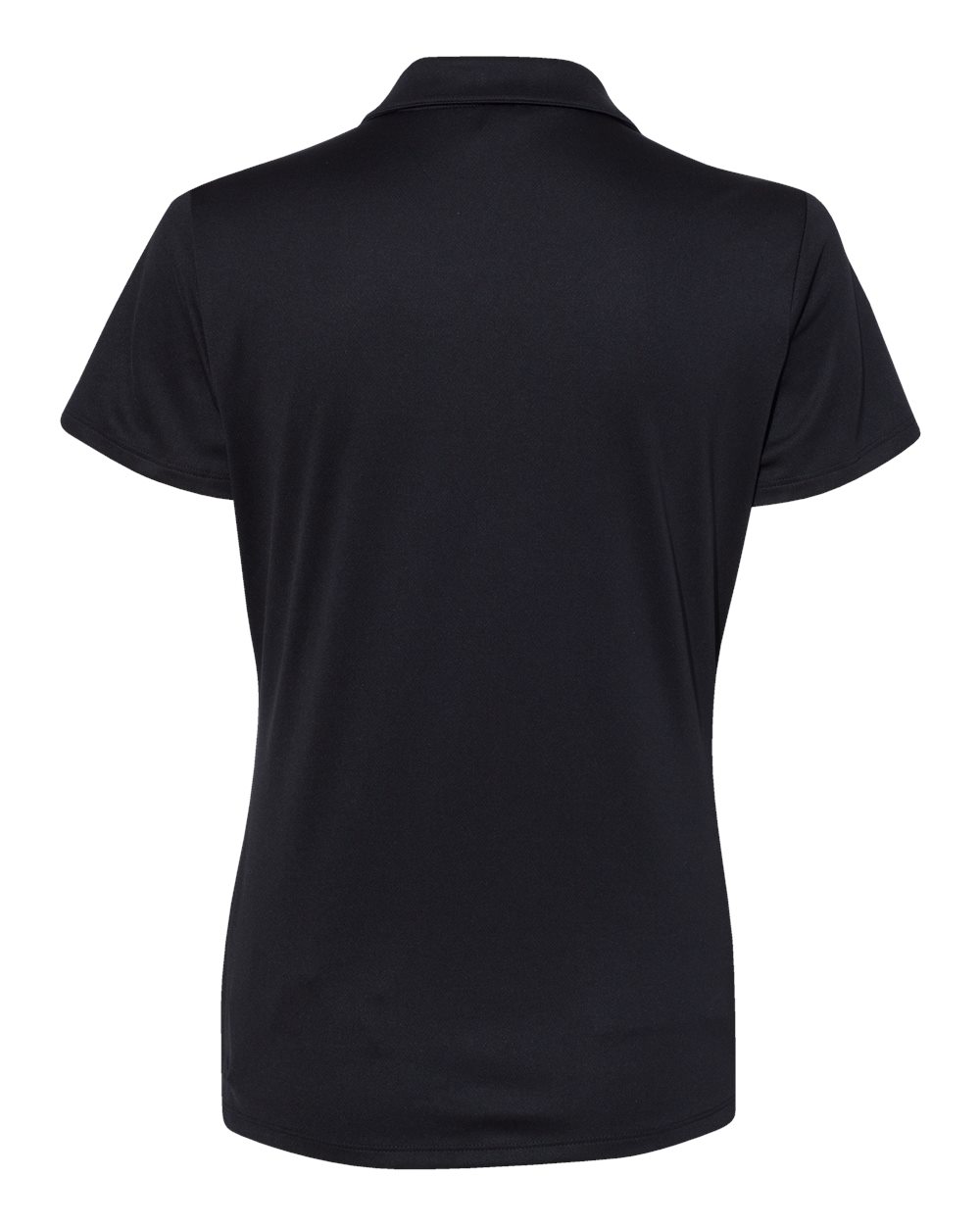 Front View of Black Women's Performance Polo - A231