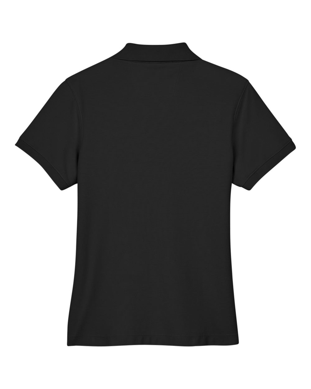Front View of Black Women's Pima Piqué Polo - D100W