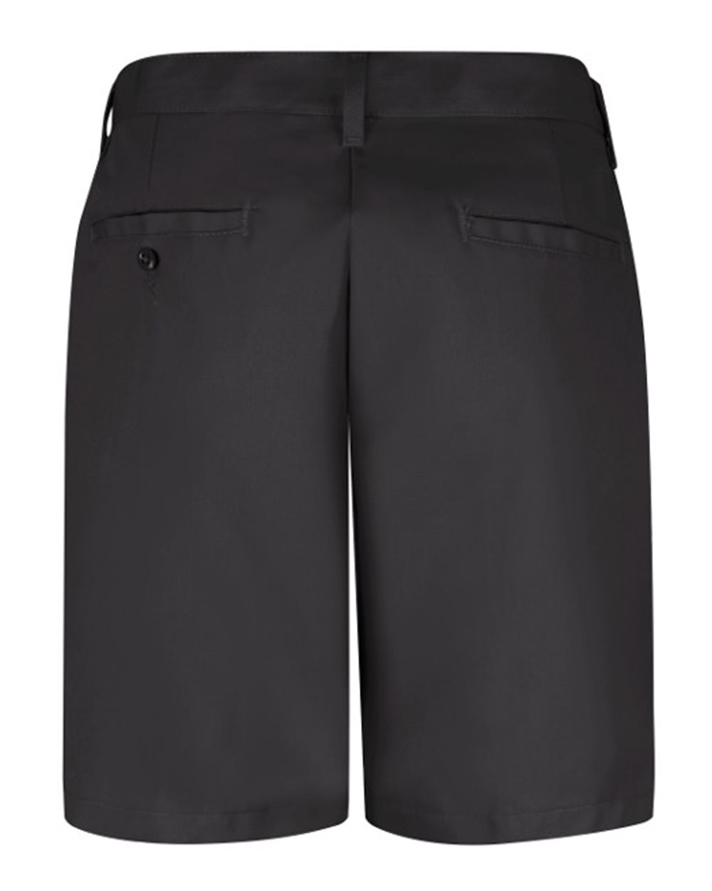 Front View of Black Women's Plain Front Shorts, 8 Inch Inseam - PT27
