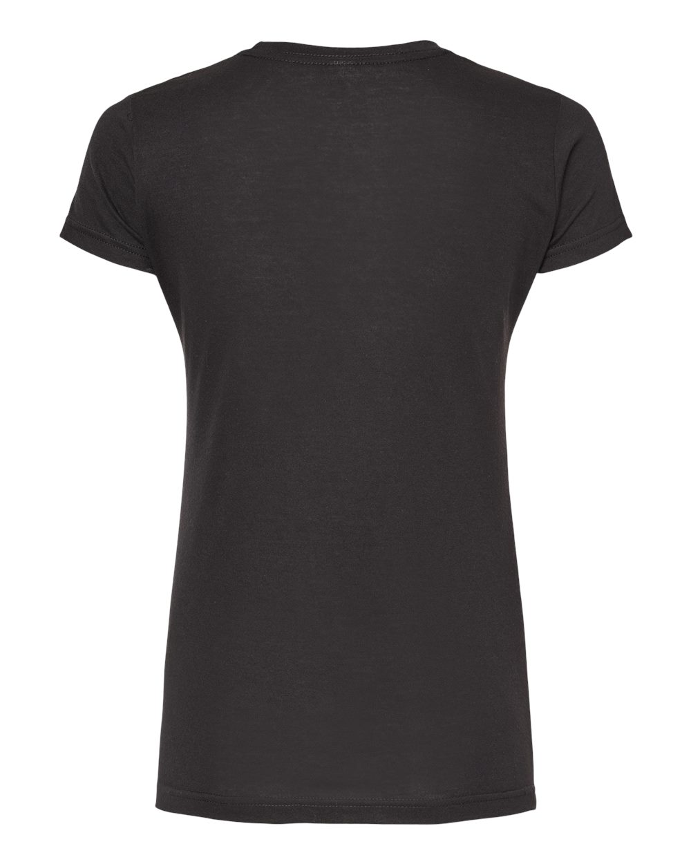 Front View of Black Women's Poly-Rich T-Shirt - 240
