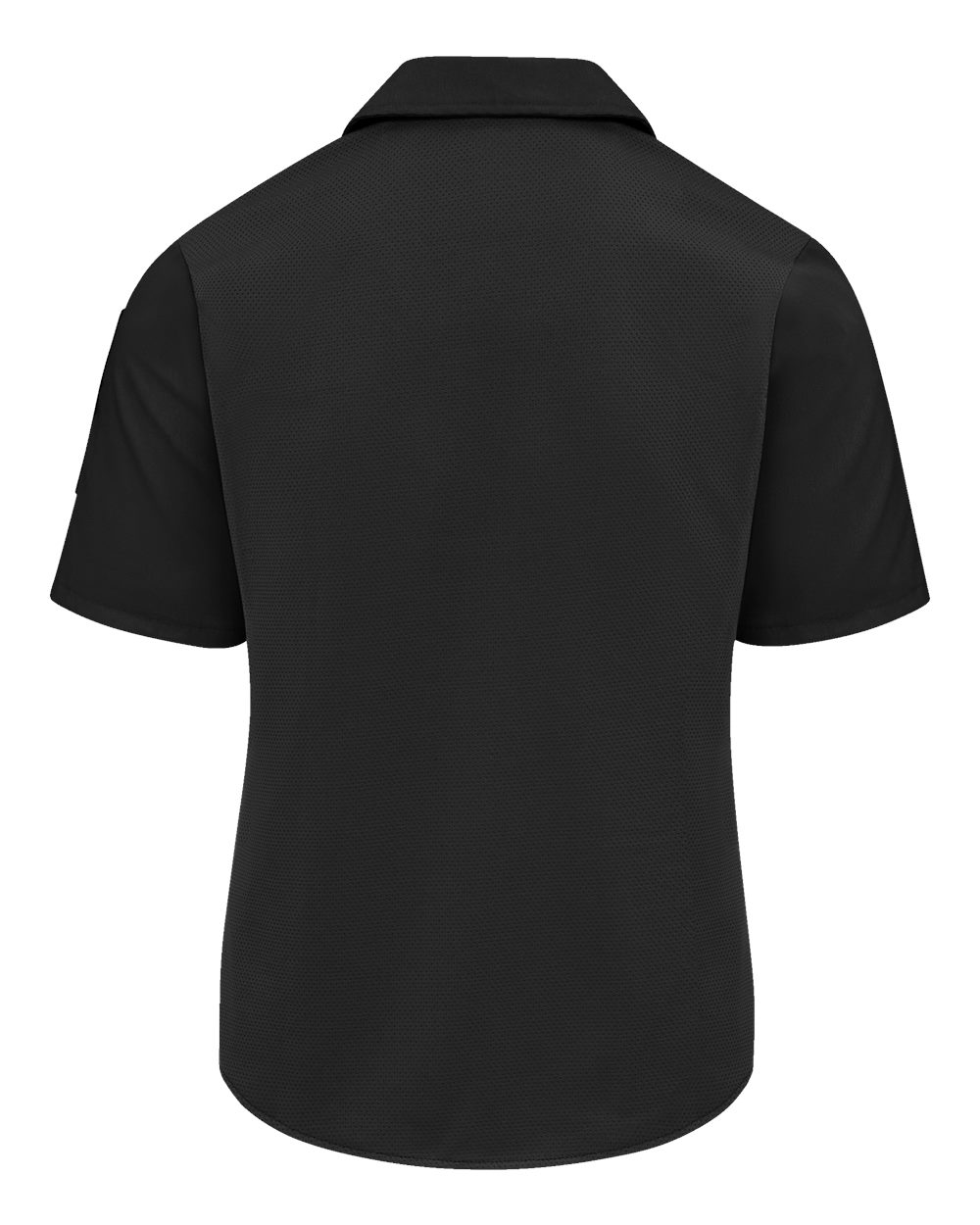 Front View of Black Women's Poplin Airflow Cook Shirt with OilBlok - 501W