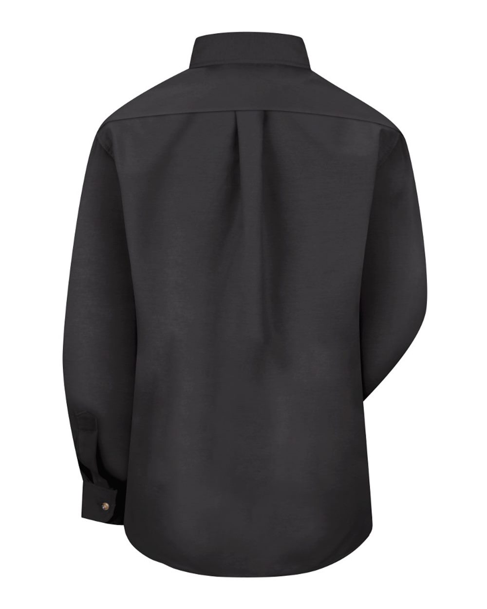 Front View of Black Women's Poplin Dress Shirt - SP91