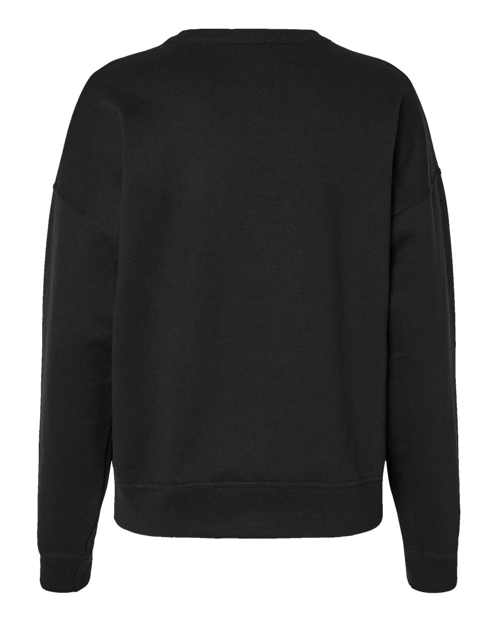 Rear View of Black Women's Powerblend® Crewneck Sweatshirt - SL650 plain