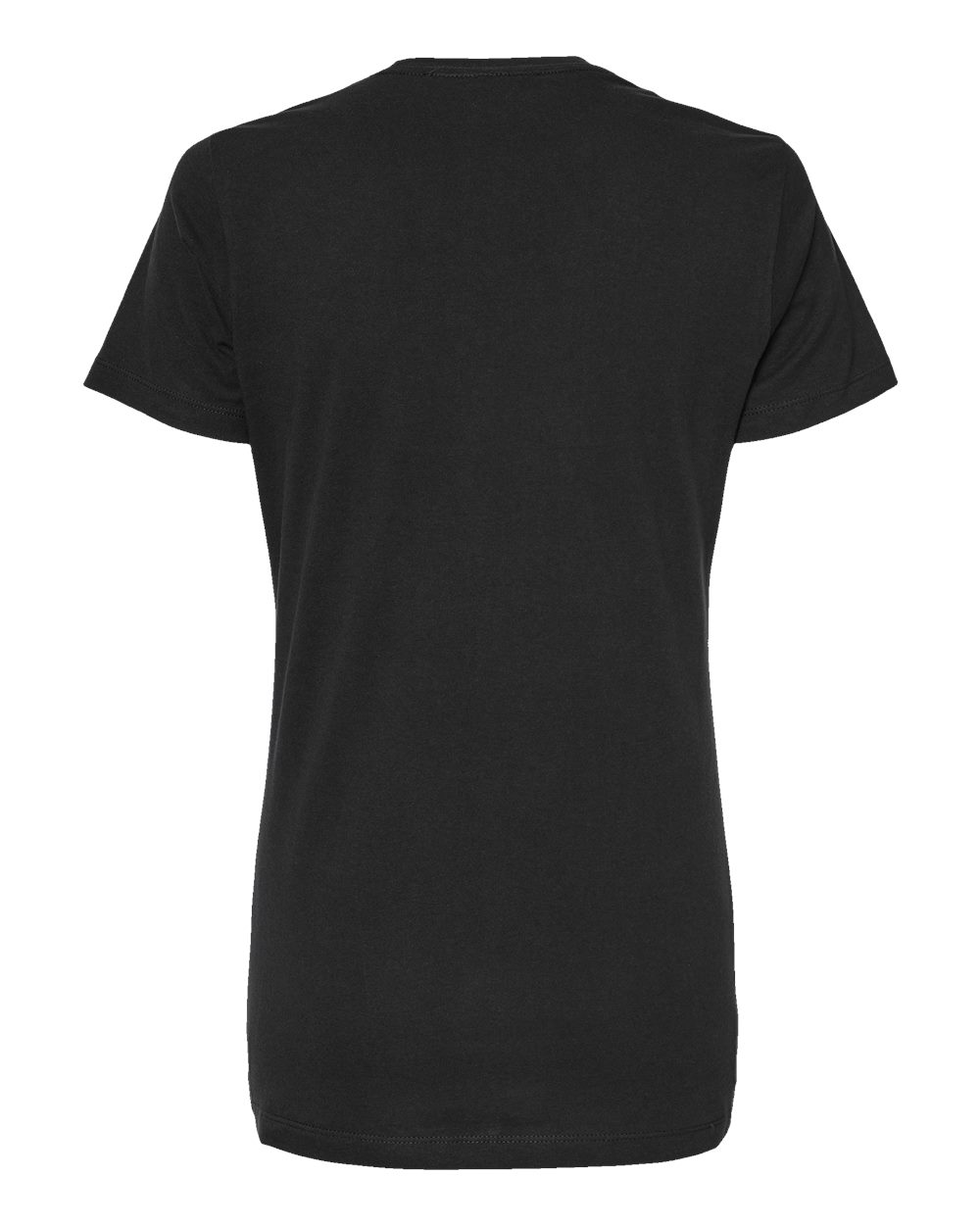 Front View of Black Women's Premium Cotton T-Shirt - 516