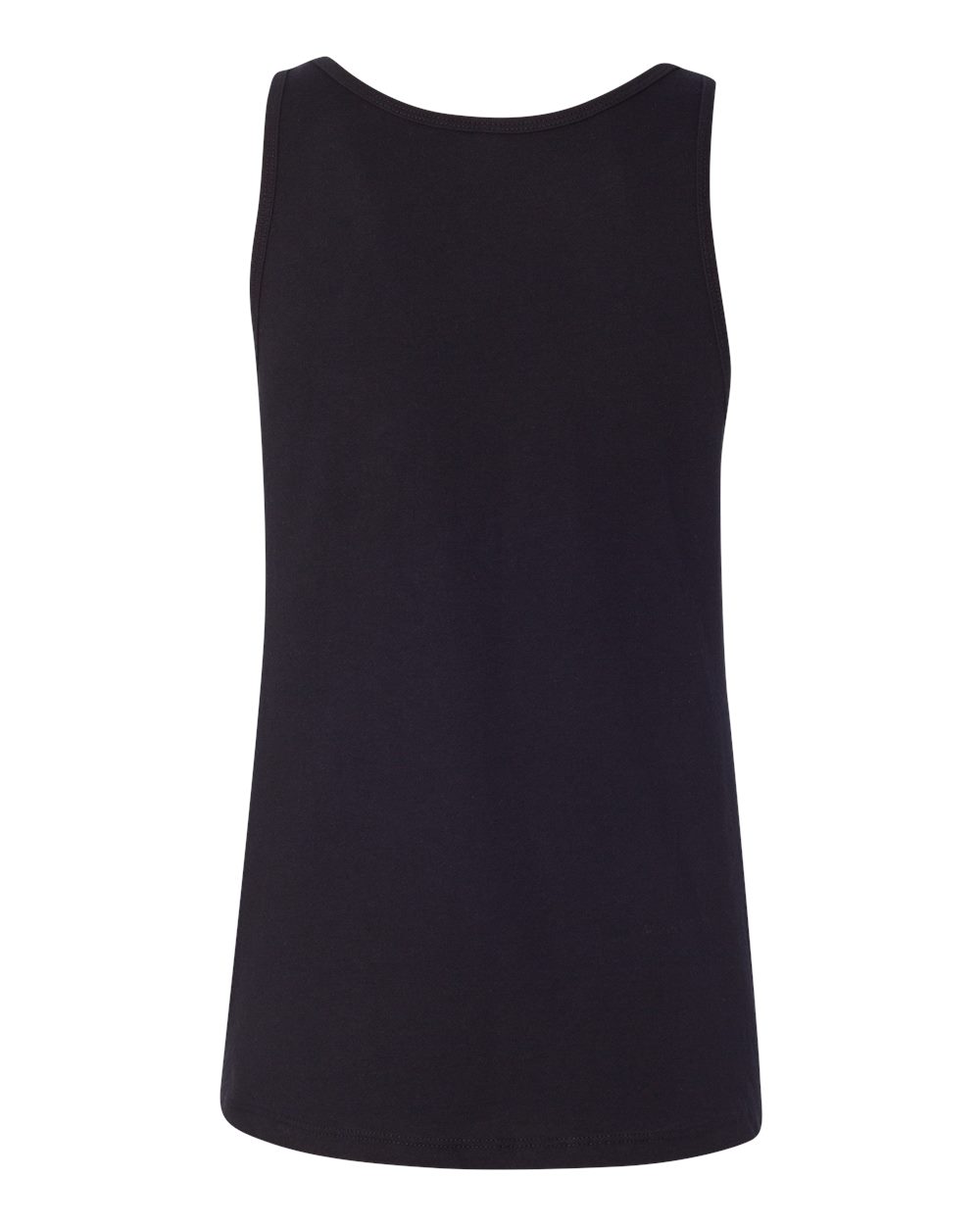 Rear View of Black Women’s Relaxed Jersey Tank - 6488
