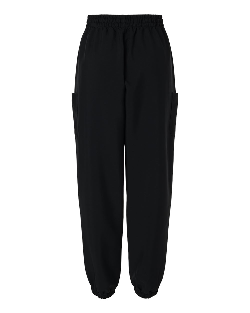 Rear View of Black Women's Scrub Joggers - HSB001 plain