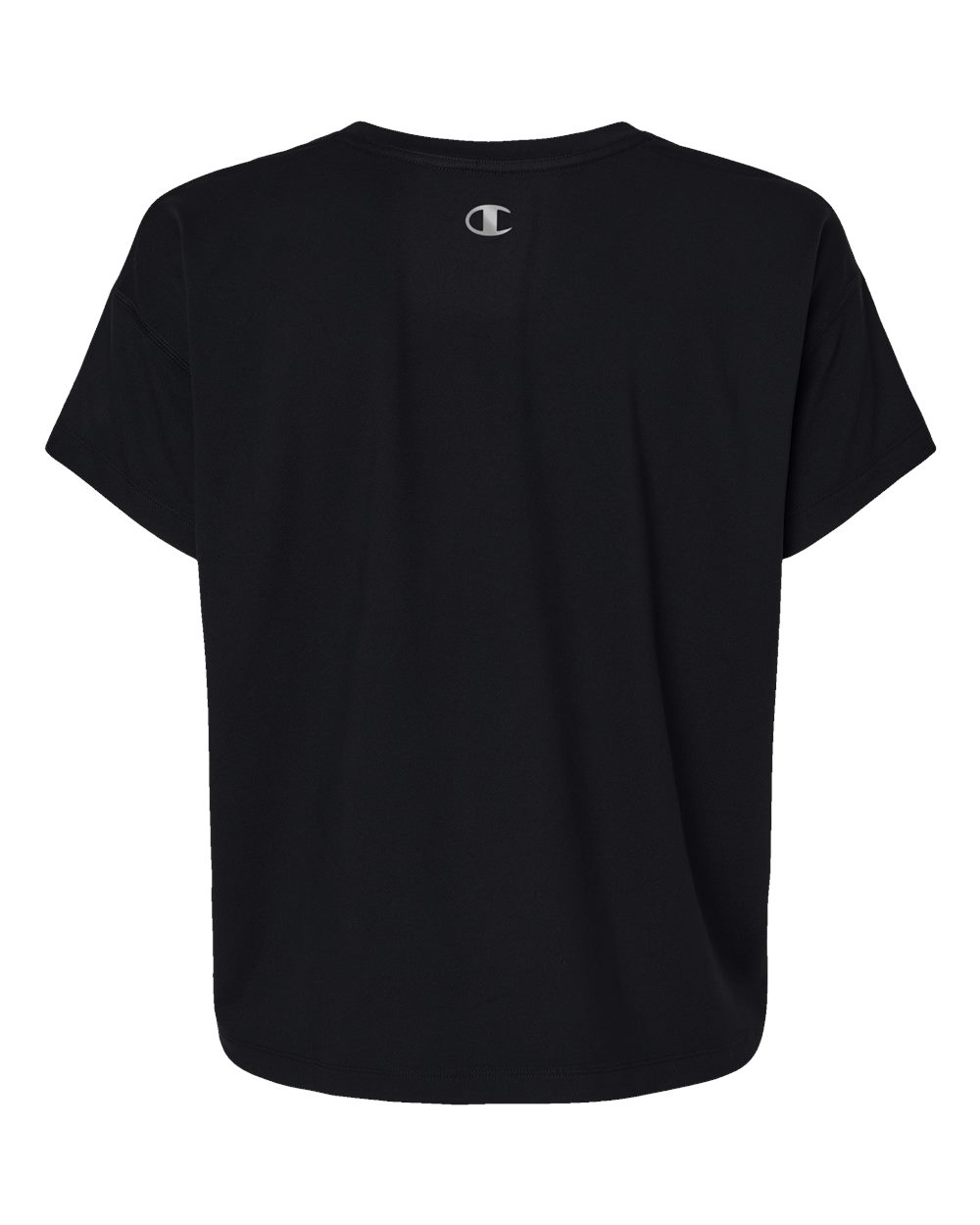 Front View of Black Women's Sport Soft Touch T-Shirt - CHP130