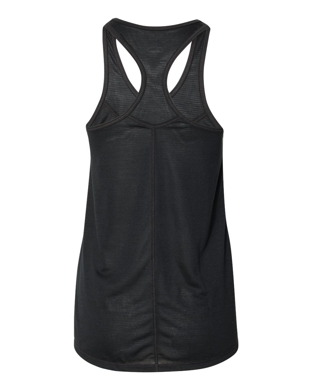 Front View of Black Women's Tiger Slub Racerback Tank Top - T81