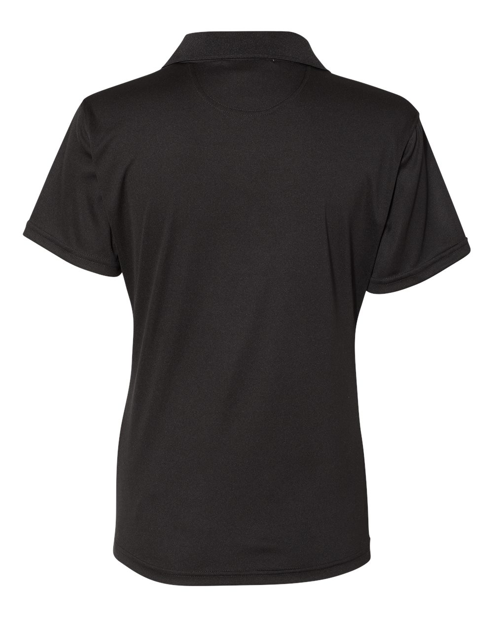 Front View of Black Women's Value Polyester Polo - 5100