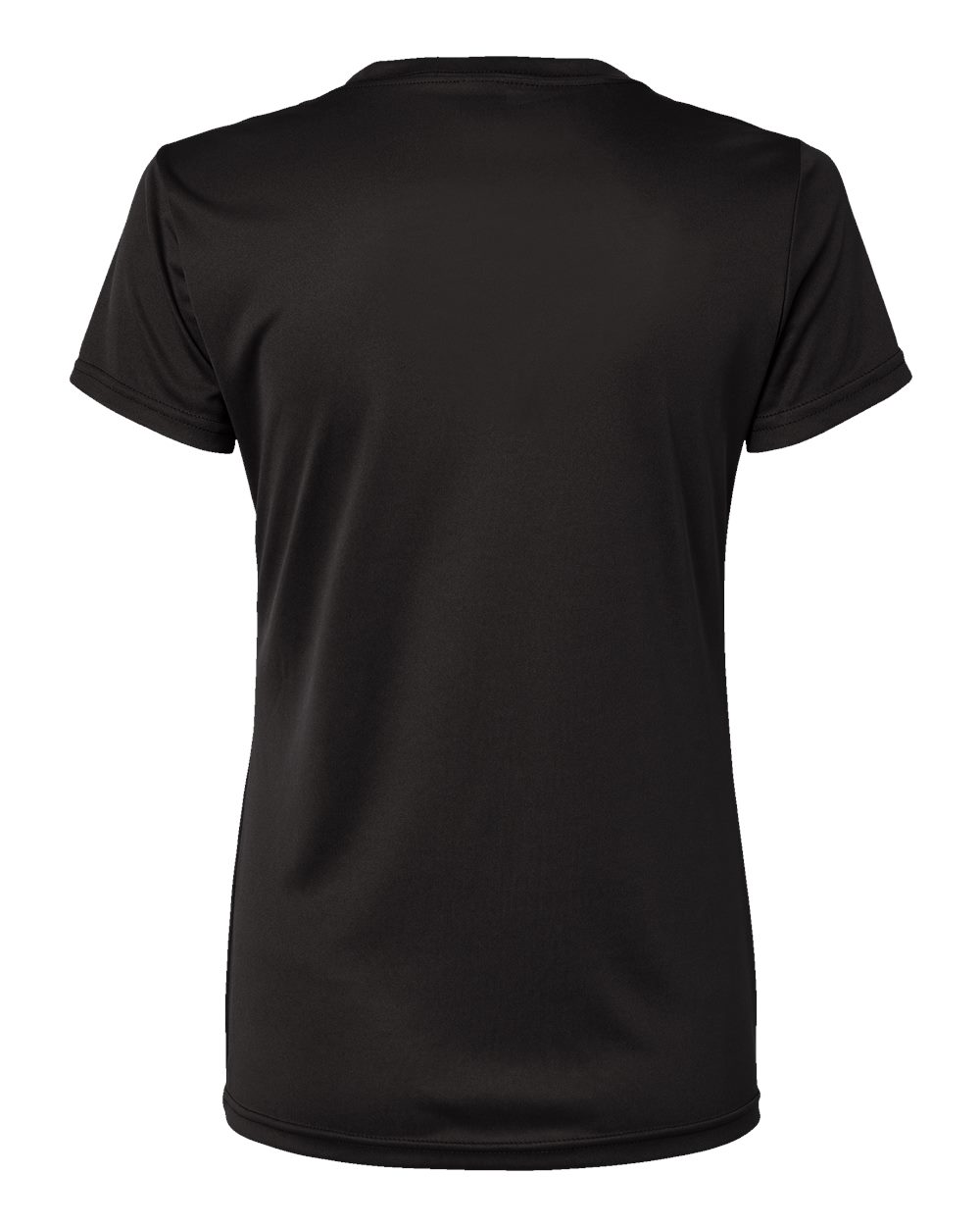 Front View of Black Women's Vera V-Neck T-Shirt - 203