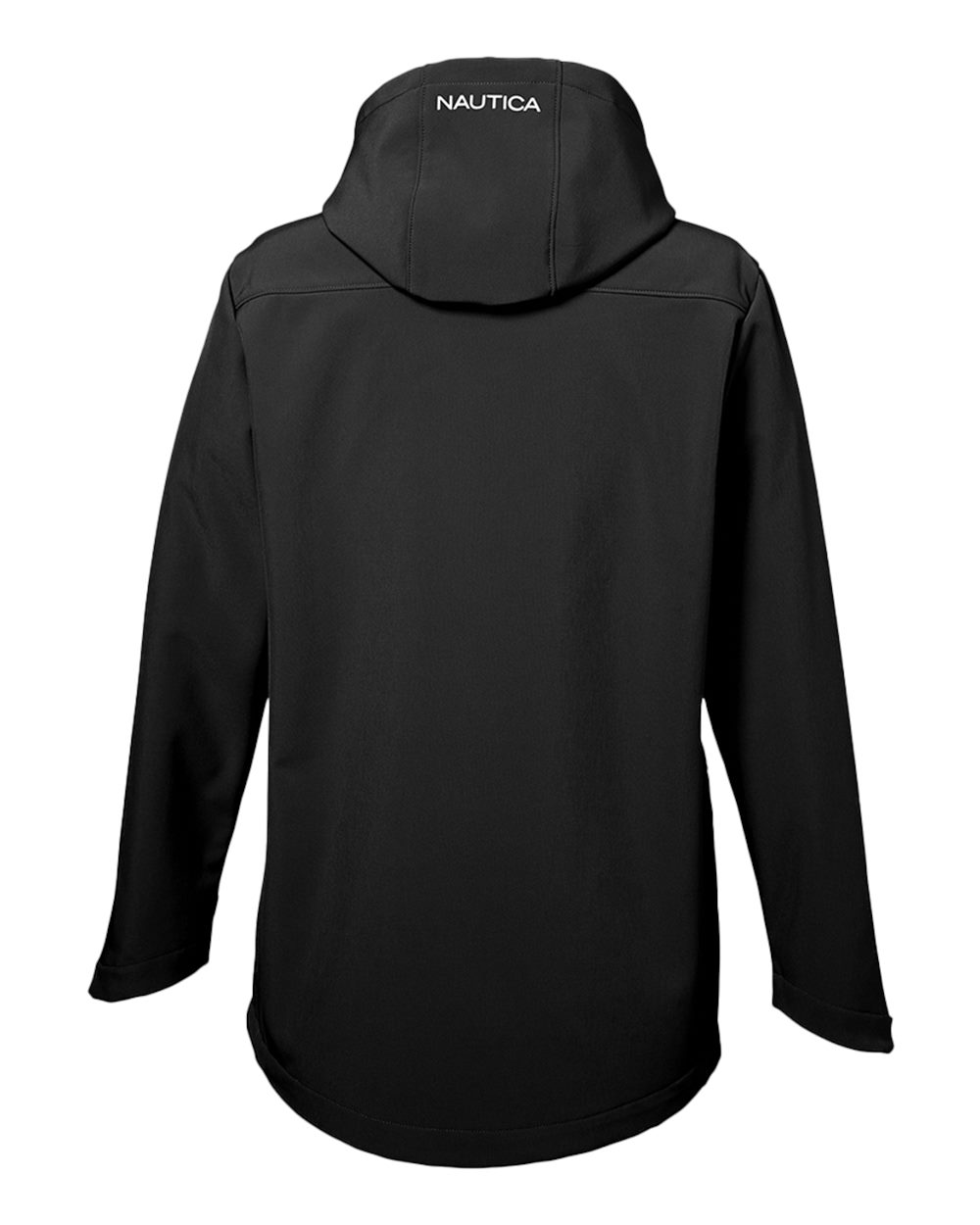 Front View of Black Women's Wavestorm Hooded Soft Shell Jacket - N17790