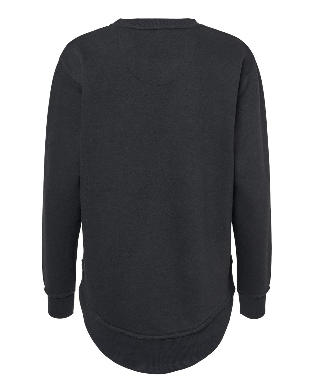 Rear View of Black Women&#39;s Weekend Fleece Crewneck Sweatshirt - 3525