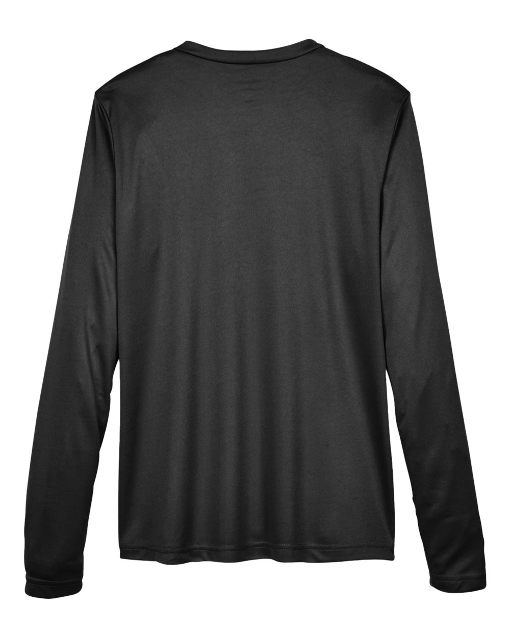 Front View of Black Women's Zone Performance Long Sleeve T-Shirt - TT11WL