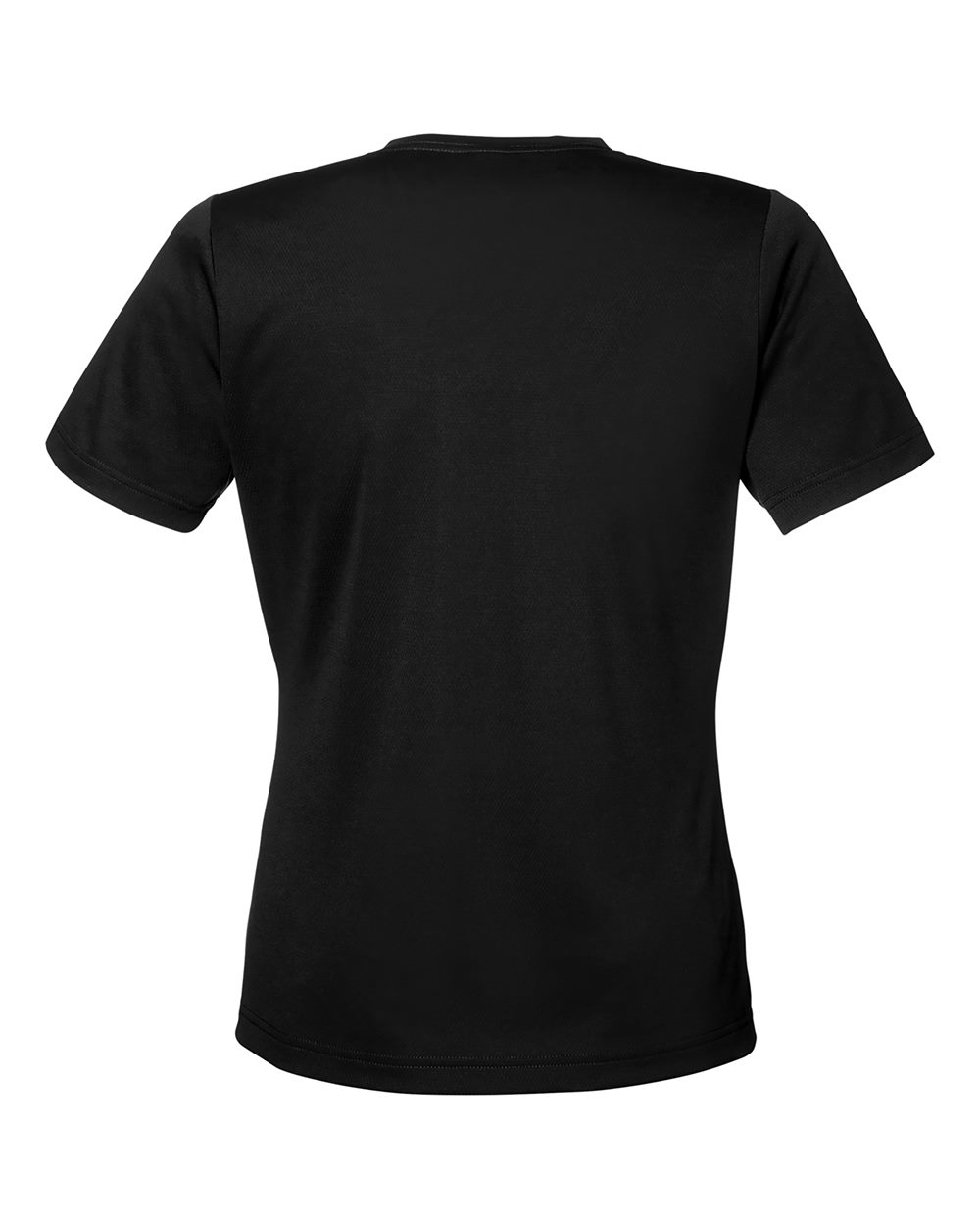Rear View of Black Women's Zone Performance Mesh T-Shirt - TT15W
