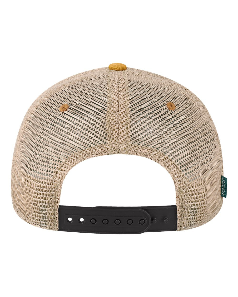 Front View of Black/ Yellow/ Khaki Old Favorite Trucker Cap - OFA