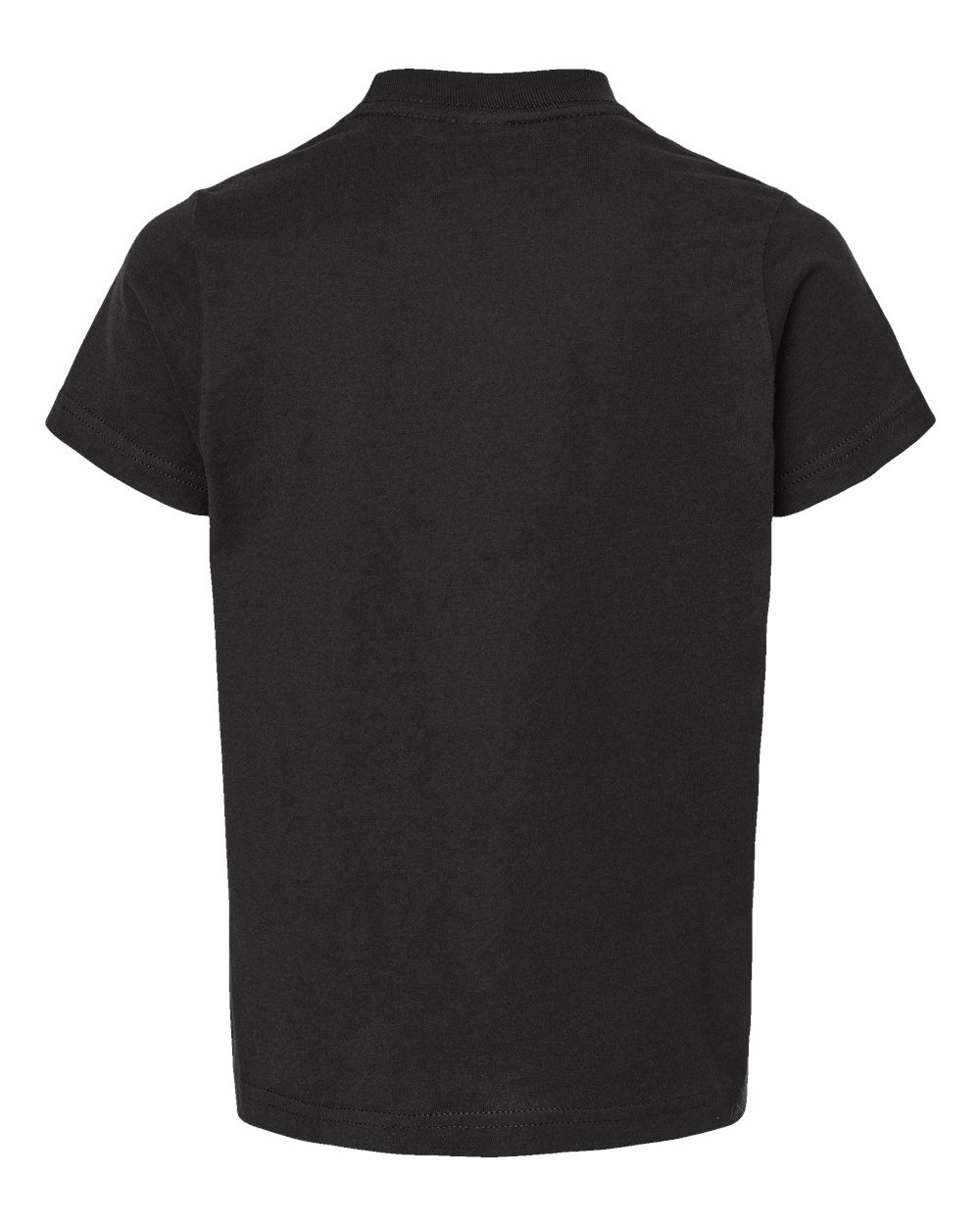 Front View of Black Youth Fine Jersey T-Shirt - 235