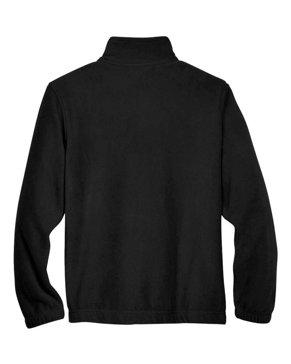 Front View of Black Youth Full-Zip Fleece - M990Y