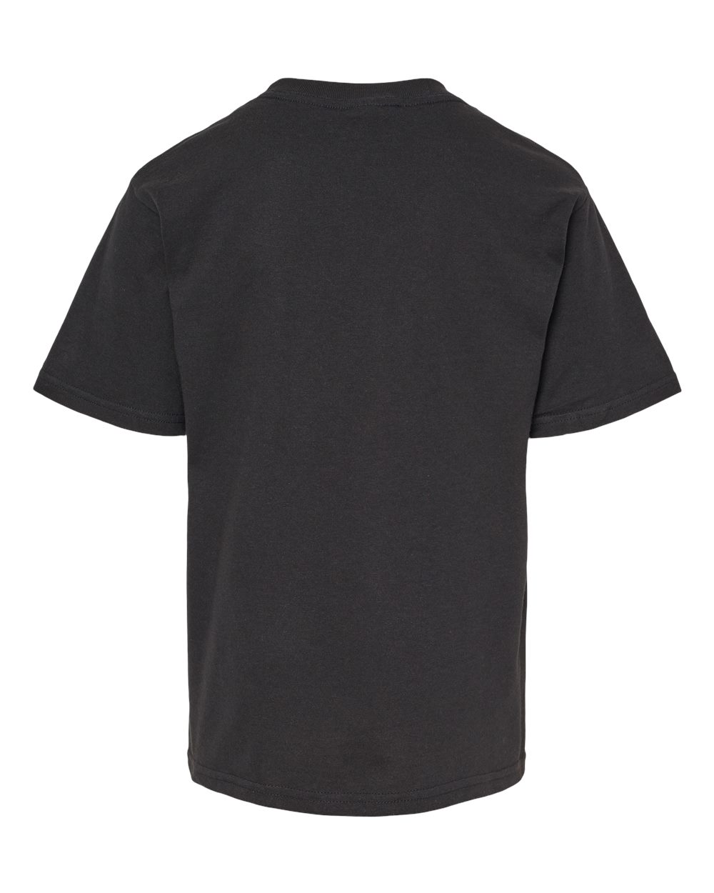 Rear View of Black Youth Gold Soft Touch T-Shirt - 4850