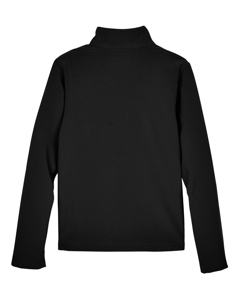 Front View of Black Youth Leader Soft Shell Jacket - TT80Y