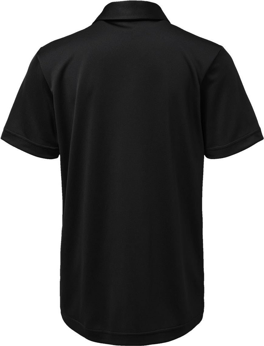 Front View of Black Youth Performance Polo - A4000