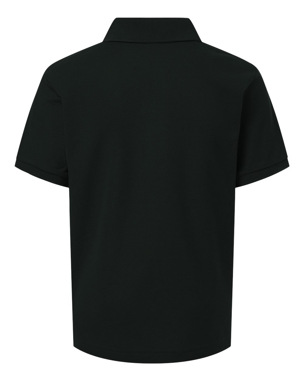 Front View of Black Youth Pique Polo - 62800Y