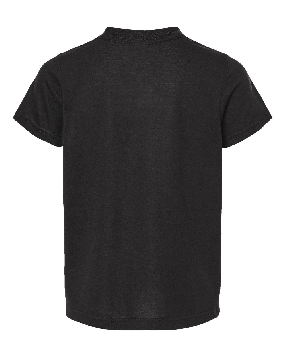 Front View of Black Youth Poly-Rich T-Shirt - 265