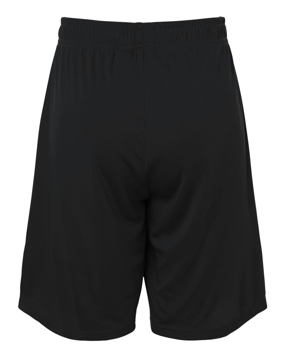 Rear View of Black Youth Pro-Lock Performance 7" Shorts with Pockets - 48SH0Y plain